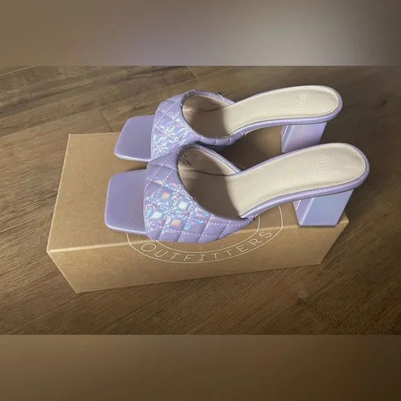 URBAN OUTFITTERS-NWT/Box Women's Quilted Lavender Sandals - Picture 16 of 16